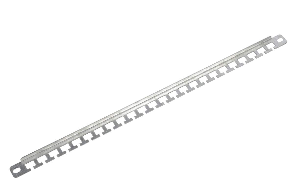 Горизонтальный кабельный органайзер 19" для крепления стяжек, оцинкованный от ЦМО