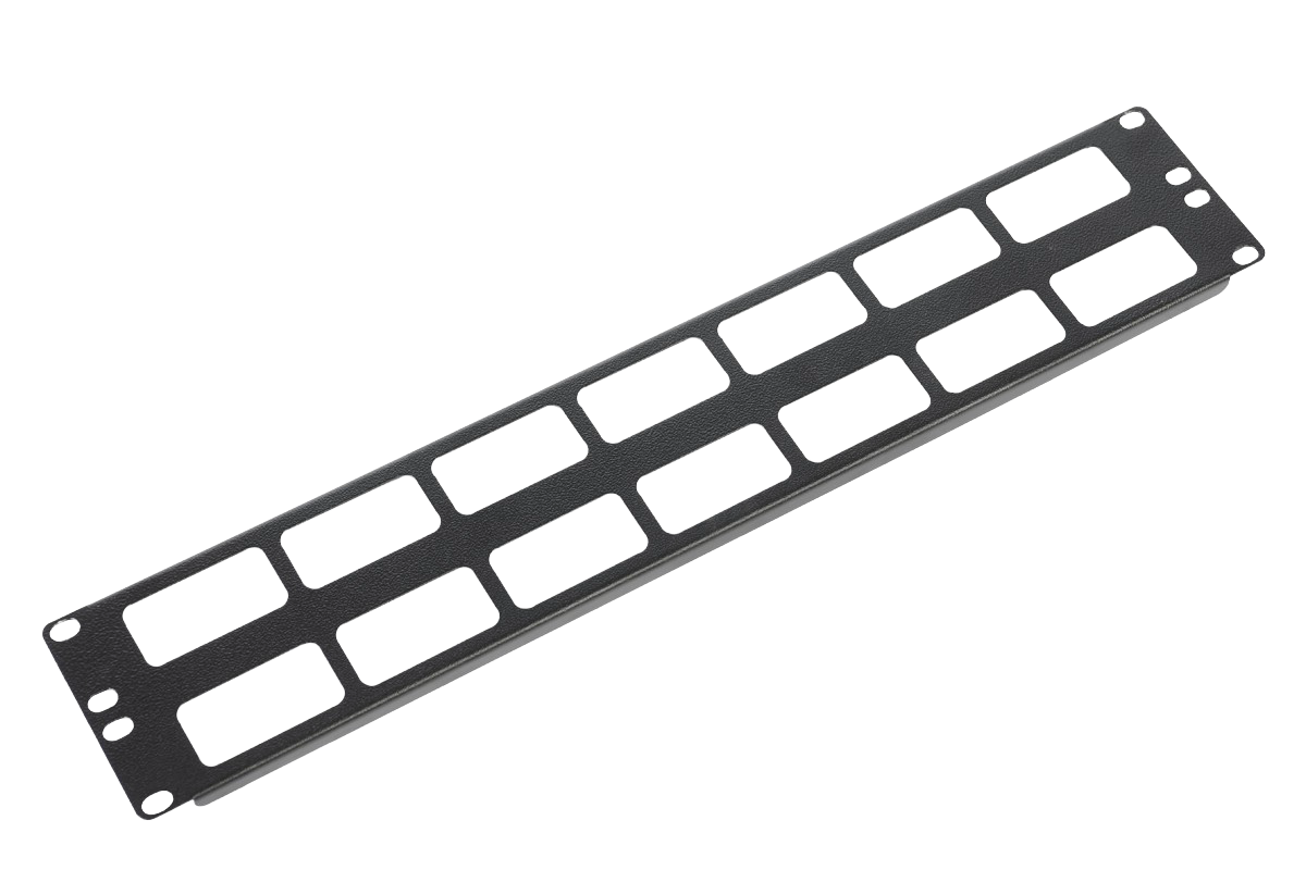  Горизонтальный кабельный органайзер 19" 2U с окнами для кабеля, цвет черный от ЦМО