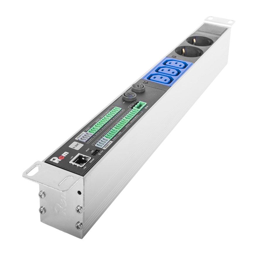Гор блок розеток Rem-2MC, монит, управл, 1×32А, 2S, 3C13, 19'', колодка