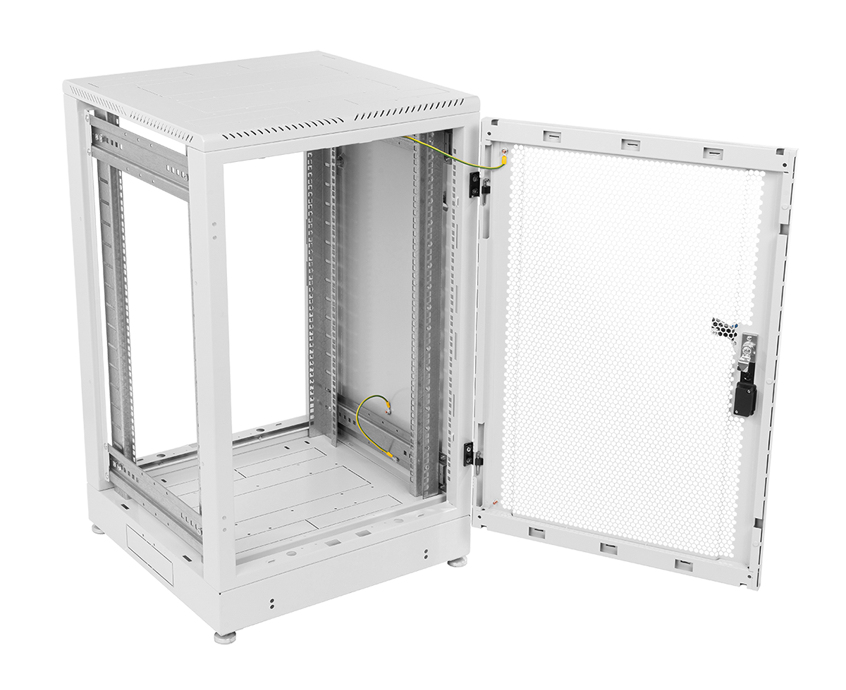Шкаф телекоммуникационный напольный 18U (600 × 800) дверь перфорированная