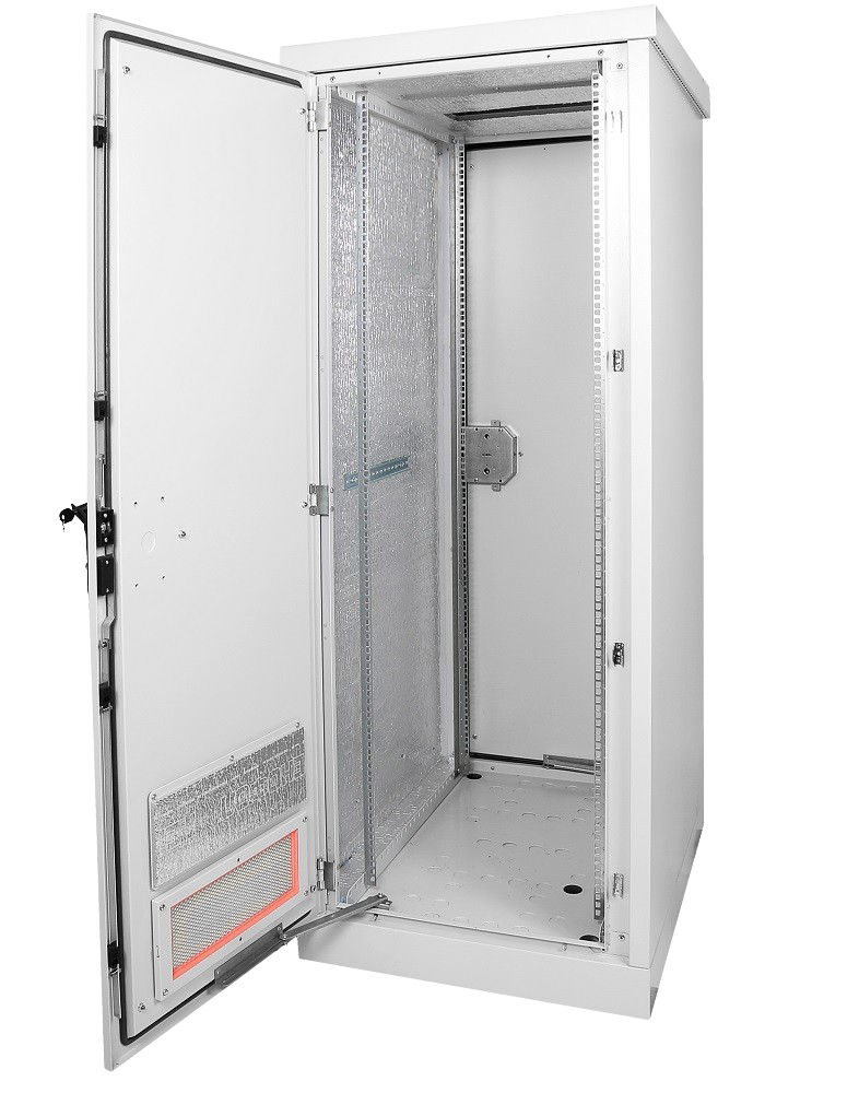 Шкаф уличный всепогодный напольный 24U (Ш700 × Г600), две двери от ЦМО