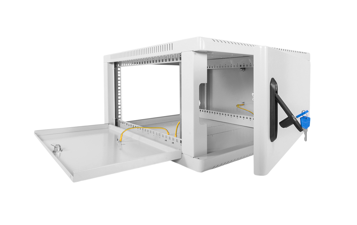 Шкаф телекоммуникационный настенный сварной 6U (600 × 660) съёмные стенки, дверь металл