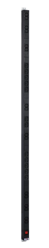 Вертикальный блок розеток Rem-16 с выкл., 16 IEC 60320 C13, 12 C19, вход C20 16A, алюм., 42-48U от ЦМО