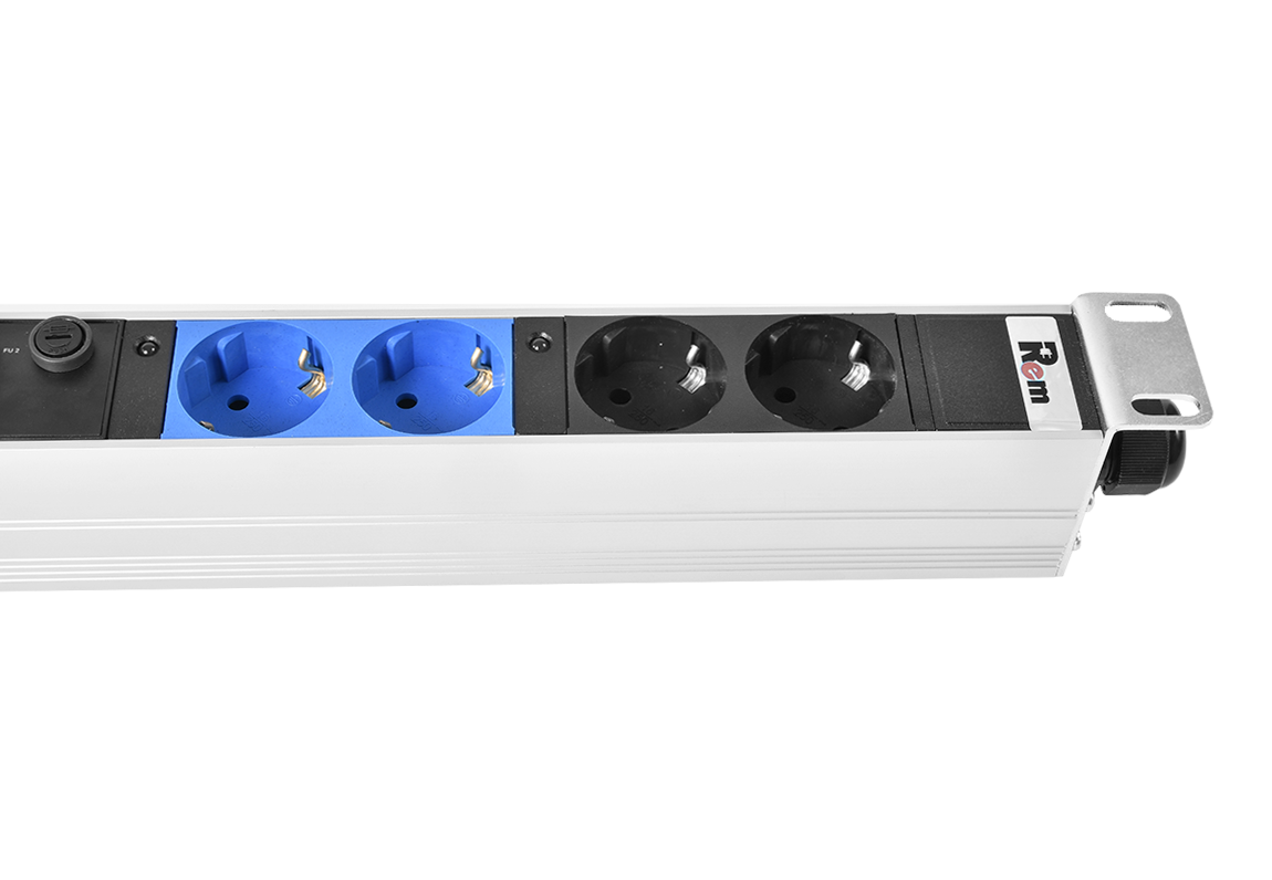 Гор блок розеток Rem-2MC, монит, управл, 1×32А, 2х2S, 19'', колодка