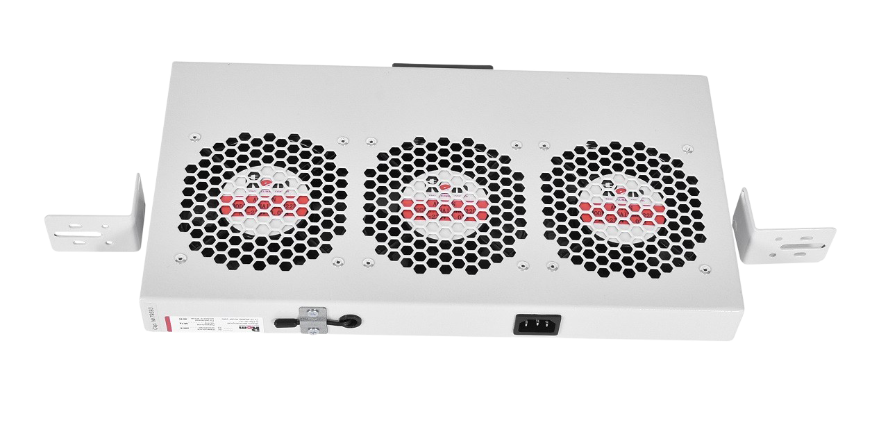 Модуль вентиляторный 19" 1U, 3 вентилятора, регул. глубина 200-310 мм с контроллером от ЦМО