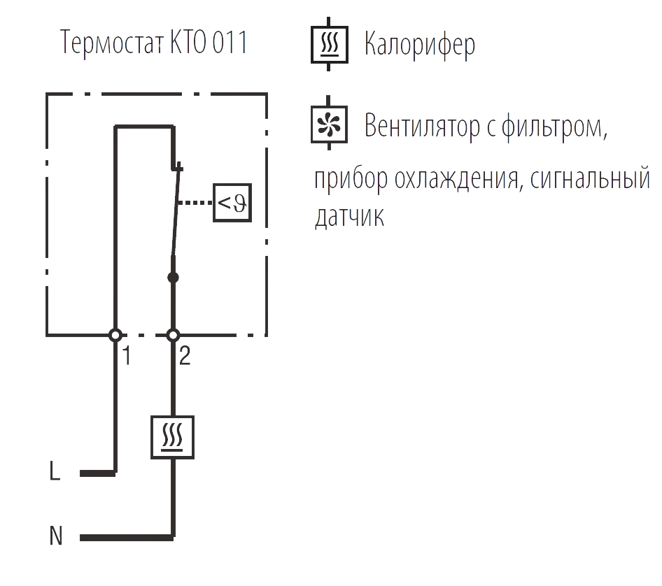 Терморегулятор (термостат) для нагревателя (-10/+50С) от ЦМО