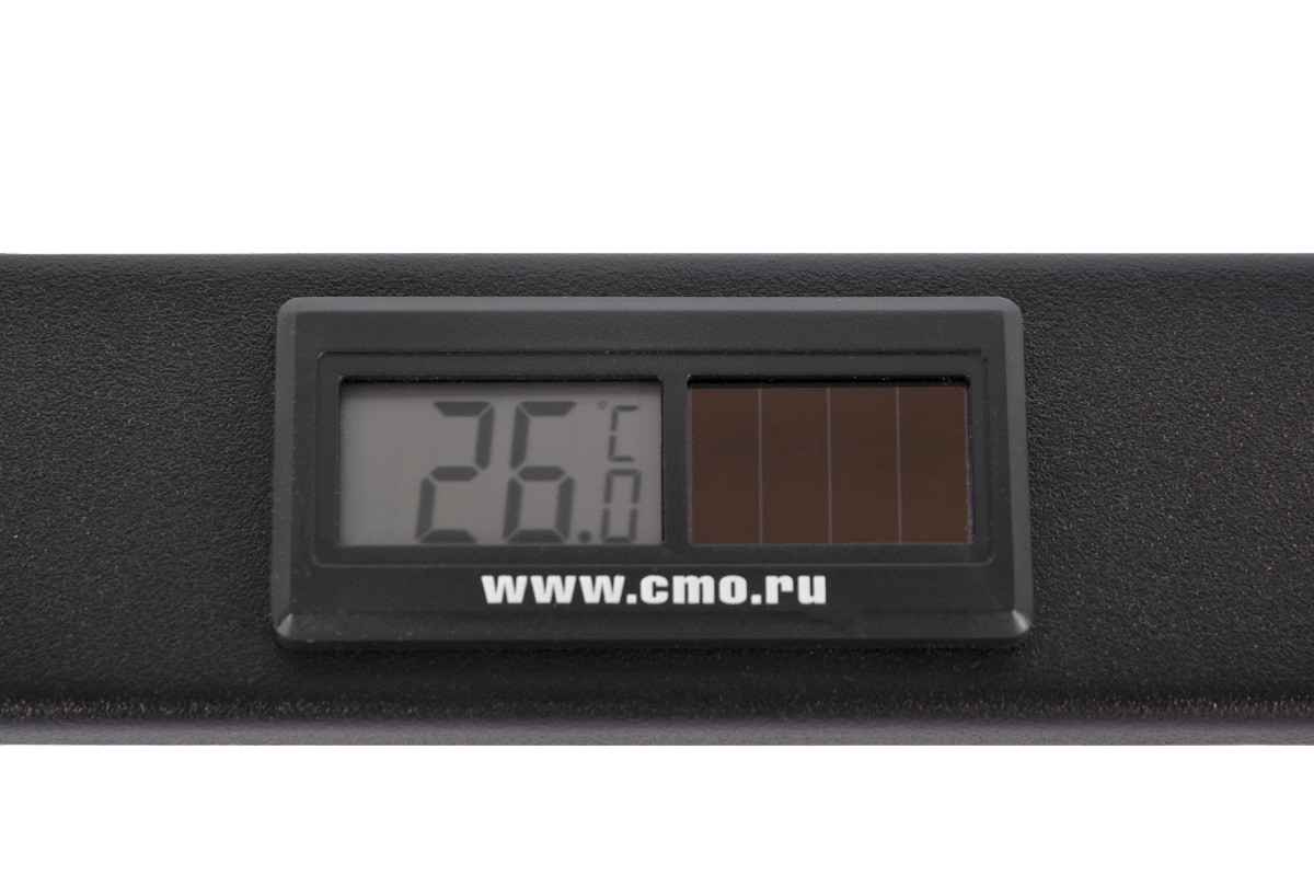  Фальшпанель с термометром в шкаф 19" 1U, цвет черный от ЦМО