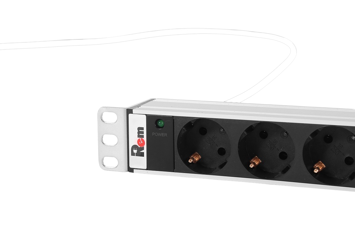 Верт блок розеток Rem-3x16, 3×16A, инд, 30S, 1820мм, шнур 3м IEC309