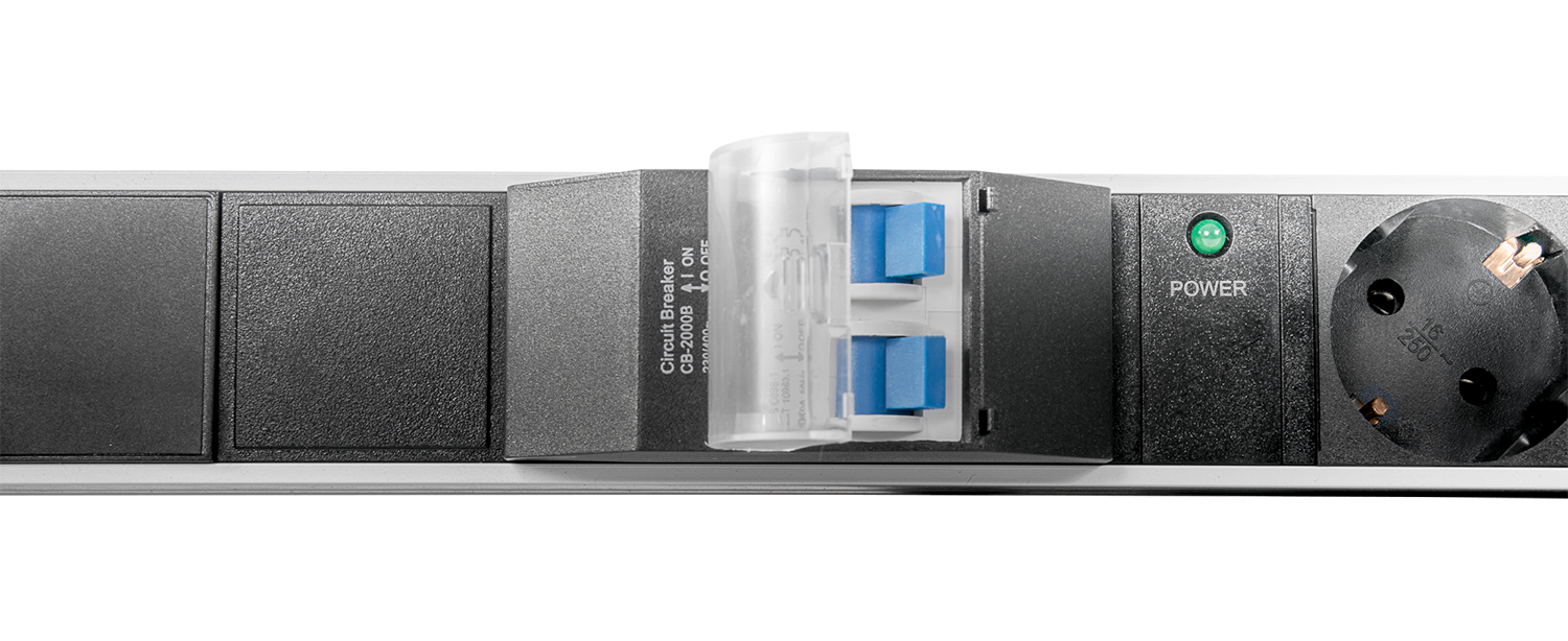 Упр. верт. блок розеток с монит. Rem-MC1 6х2 S, 32A, алюм., 33-48U, колодка от ЦМО