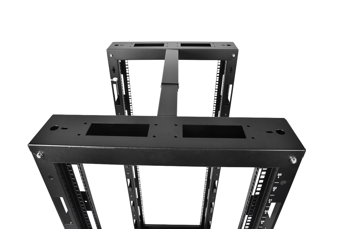 Стойка телекоммуникационная универсальная 33U двухрамная, цвет черный от ЦМО