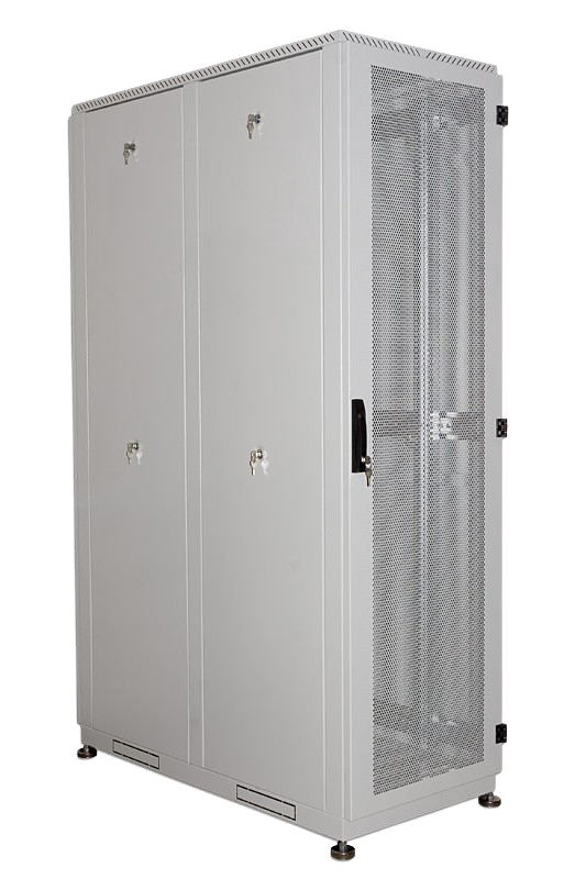 Шкаф серверный напольный 42U (600 × 1200) дверь перфорированная 2 шт. от ЦМО