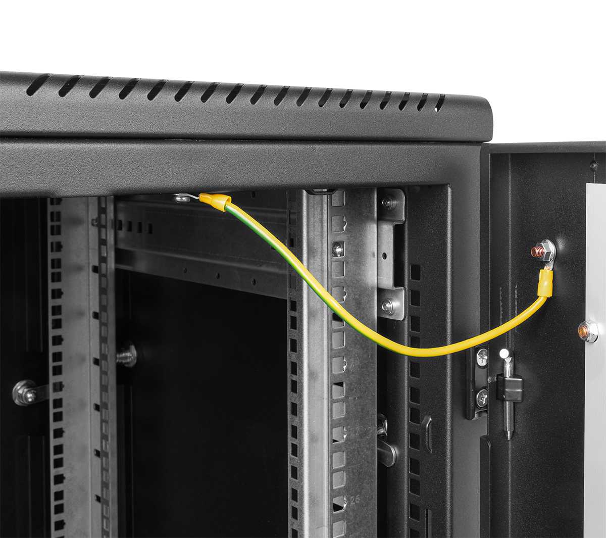 Шкаф телекоммуникационный напольный 30U (600 × 800) дверь стекло, чёрный