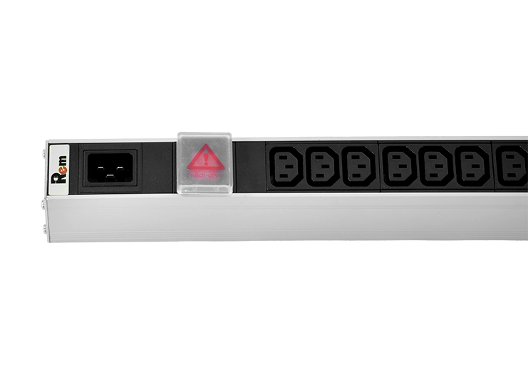 Верт блок розеток Rem-16, 1 фаза 16A, выкл, 36 C13, 6 C19, 1420 мм, вх C20 IEC 320
