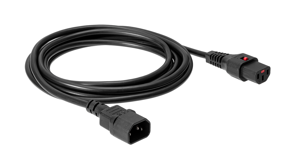 Шнур питания с заземлением IEC 60320 C13/IEC 60320 C14, 10 А / 250 В (3 × 1,0), длина 3 м
