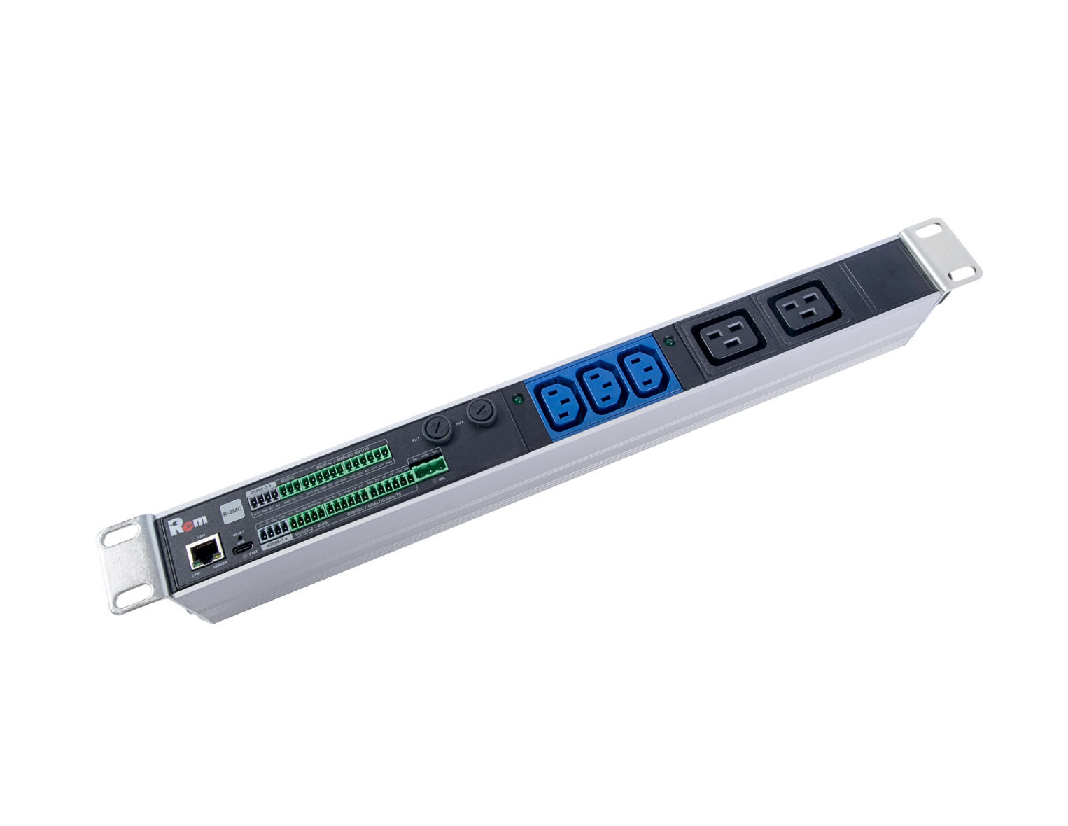 Гор блок розеток Rem-2MC, монит, управл, 1×32А, 3C13, 2C19, 19'', колодка