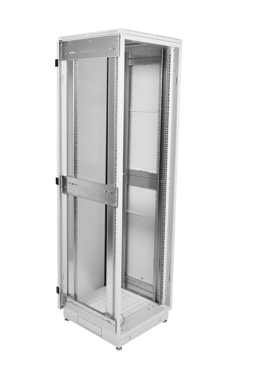 Шкаф телекоммуникационный напольный 47U (600 × 1000) дверь перфорированная 2 шт., цвет чёрный от ЦМО