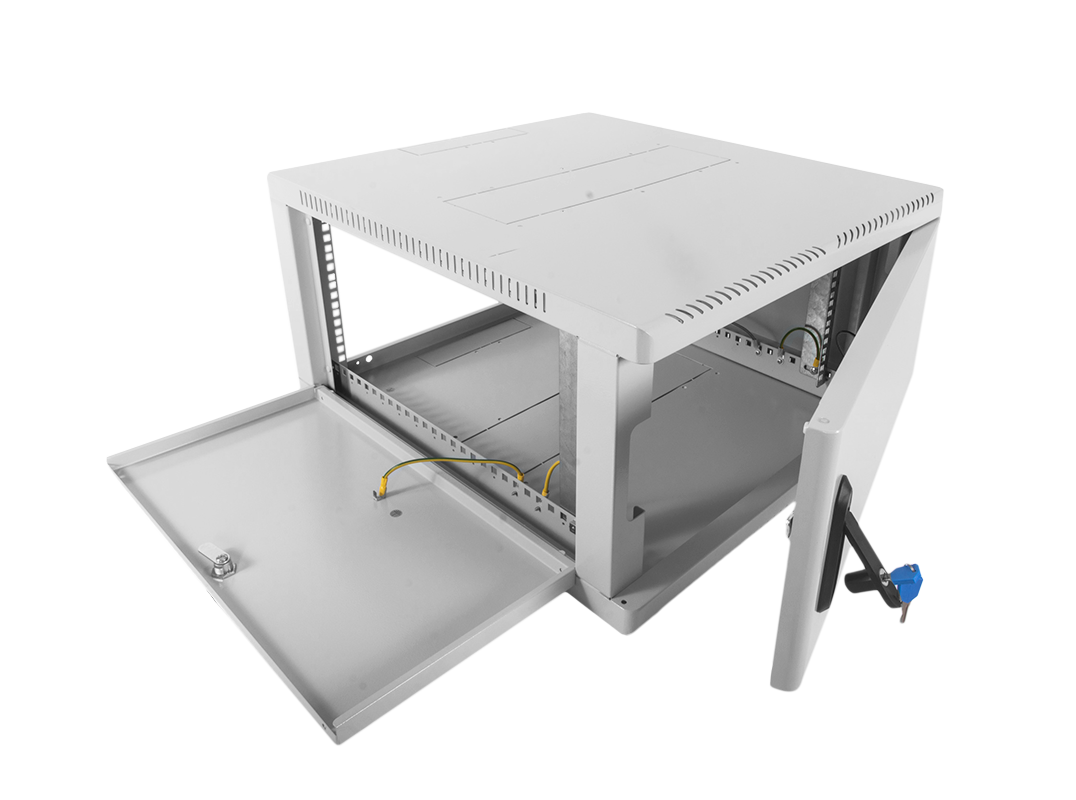Шкаф телекоммуникационный настенный сварной 6U (600 × 660) съёмные стенки, дверь металл