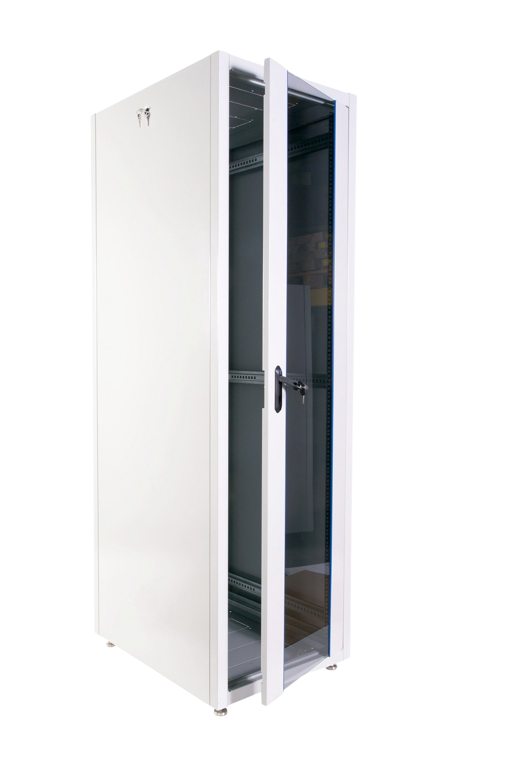 Шкаф телекоммуникационный напольный ЭКОНОМ 42U (600 × 1000) дверь стекло, дверь металл от ЦМО