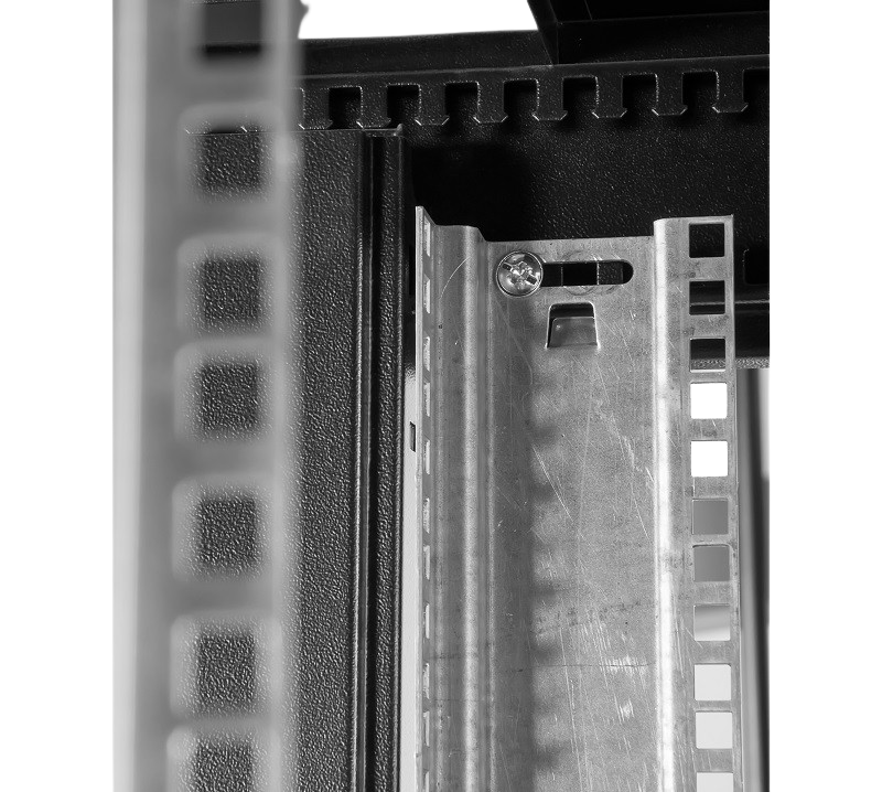 Шкаф серверный ПРОФ напольный колокейшн 46U (600 × 1000) 2 секции, дверь перф. 2 шт., чёрный,в сборе от ЦМО