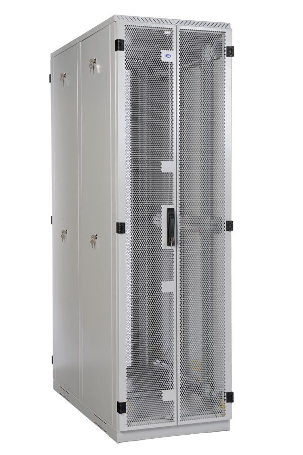 Шкаф серверный напольный 42U (800 × 1000) дверь перфорированная 2 шт. от ЦМО