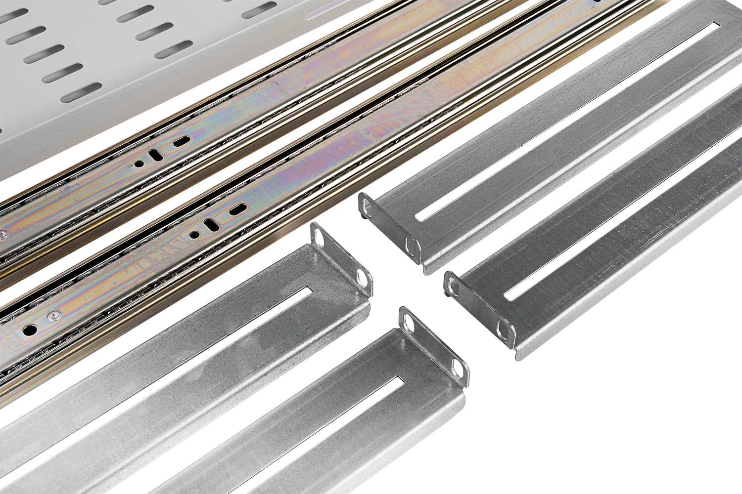 Полка перфорированная выдвижная с телескопическими направляющими, глубина 620 мм от ЦМО