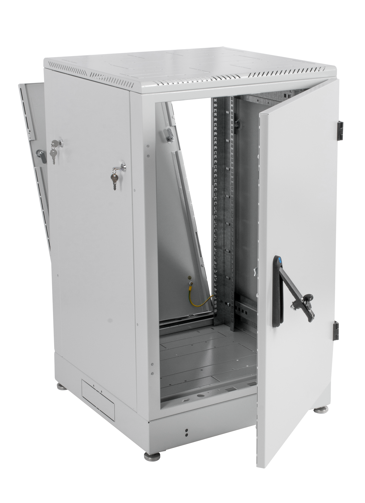 Шкаф телекоммуникационный напольный 24U (600 × 1000) дверь металл