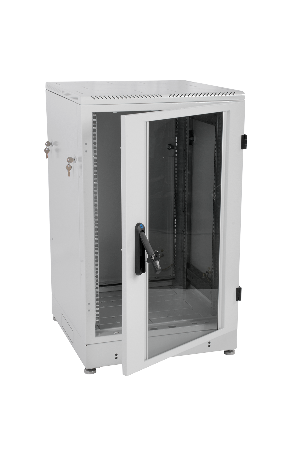 Шкаф телекоммуникационный напольный 18U (600 × 800) дверь стекло от ЦМО