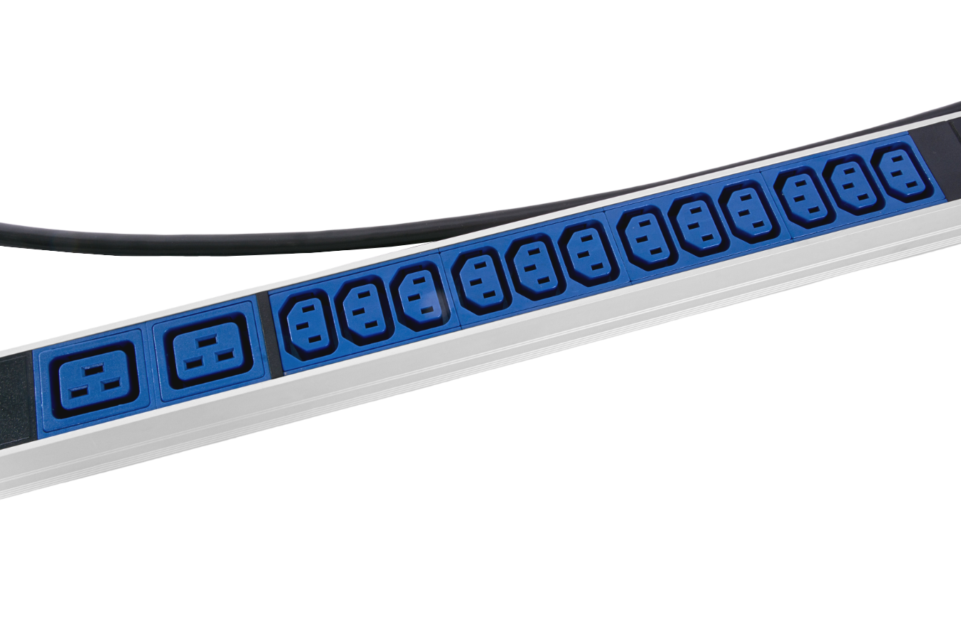 Верт блок розеток Rem-2MC, монит, измер, 3×16A, 36C13, 6C19, 1820мм, шнур 3м IEC309