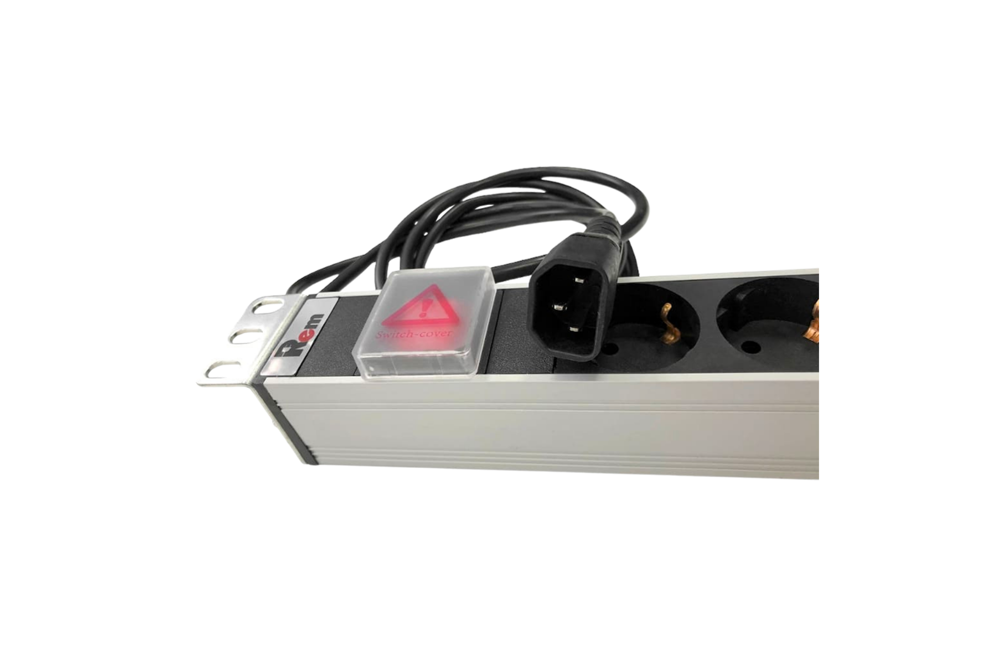 Блок розеток Rem-10 с выкл., 8 Sсhuko, 10 A, алюм., 19", шнур 1.8 м. IEC 60320 C14