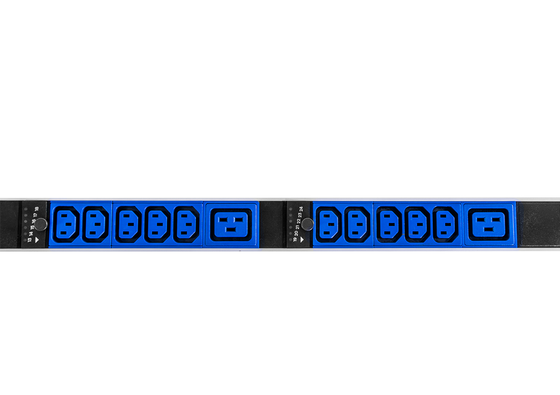 Верт блок розеток Rem-2MC, монит, измер, управл, 3×16A, 30C13, 6C19, 1820мм, шнур 3м IEC309