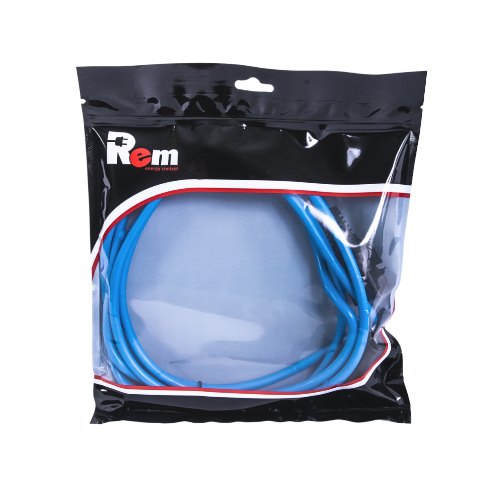 Шнур питания с фиксатором IEC 60320 C13/IEC 60320 C14, 10 А / 250 В (3 × 1,0), длина 3 м, синий