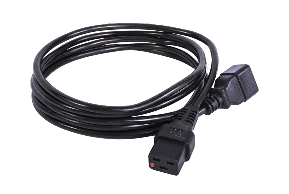 Шнур питания с заземлением IEC 60320 C19/IEC 60320 C20, 16 А / 250 В (3 × 1,5), длина 3 м