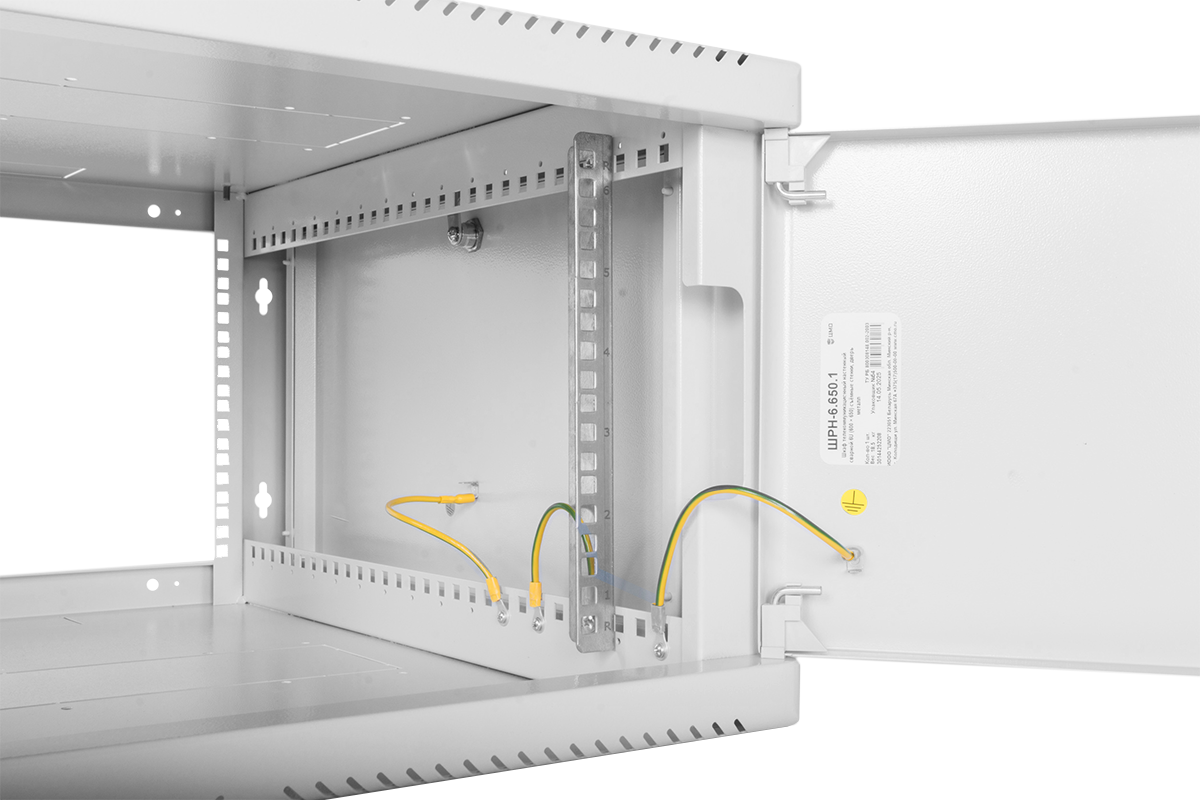 Шкаф телекоммуникационный настенный сварной 6U (600 × 660) съёмные стенки, дверь металл