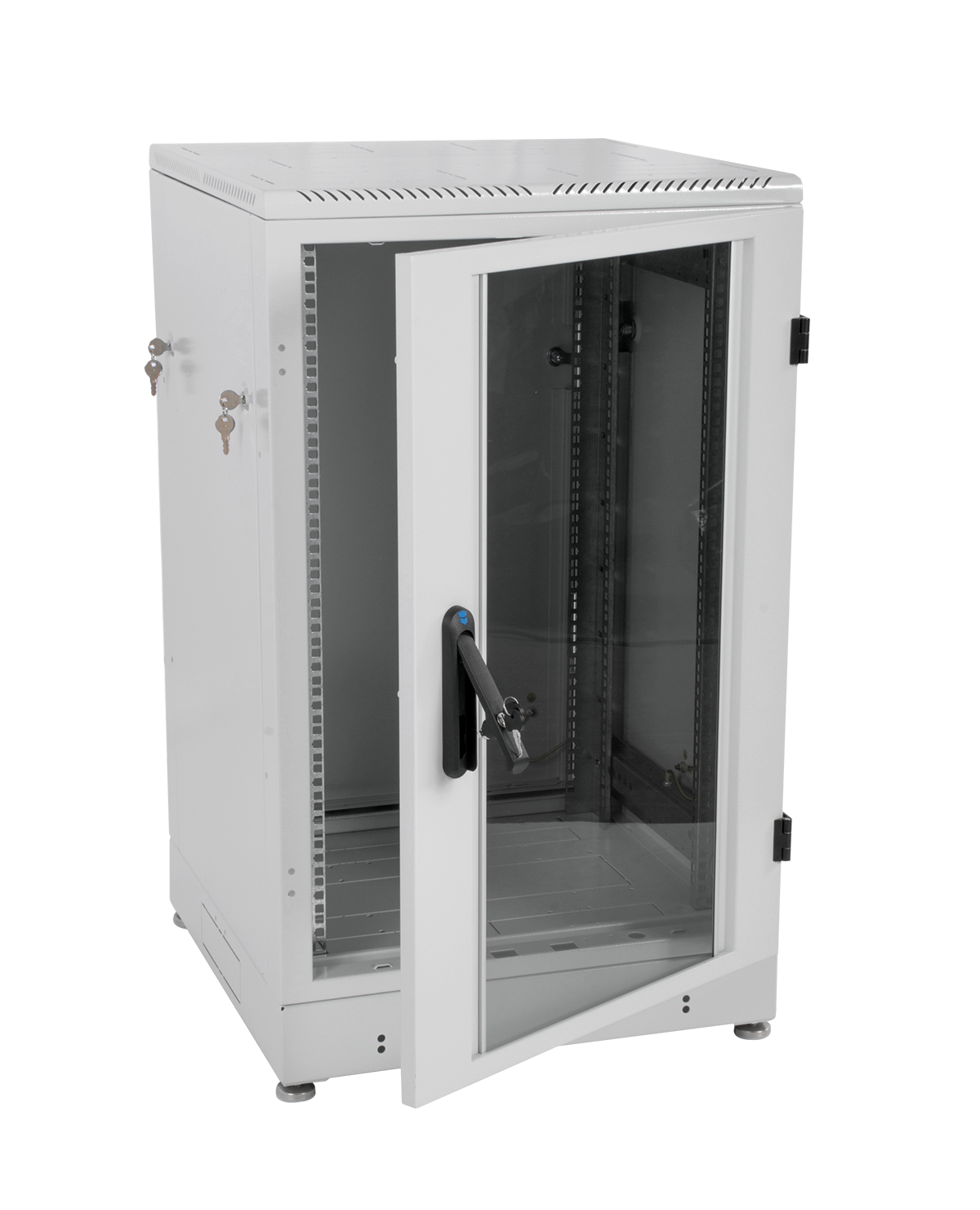 Шкаф телекоммуникационный напольный 18U (600 × 800) дверь стекло от ЦМО