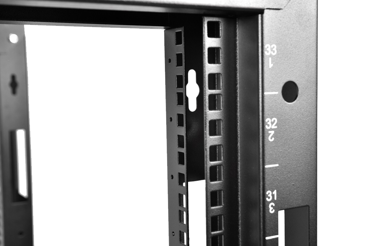 Стойка телекоммуникационная универсальная 33U двухрамная, цвет черный от ЦМО