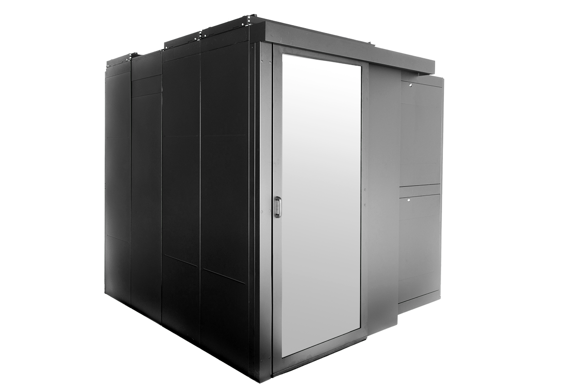 Дверь однорядного коридора поликарбонат сдвижная 48U для шкафов серии ШТК-СП-48.×.×