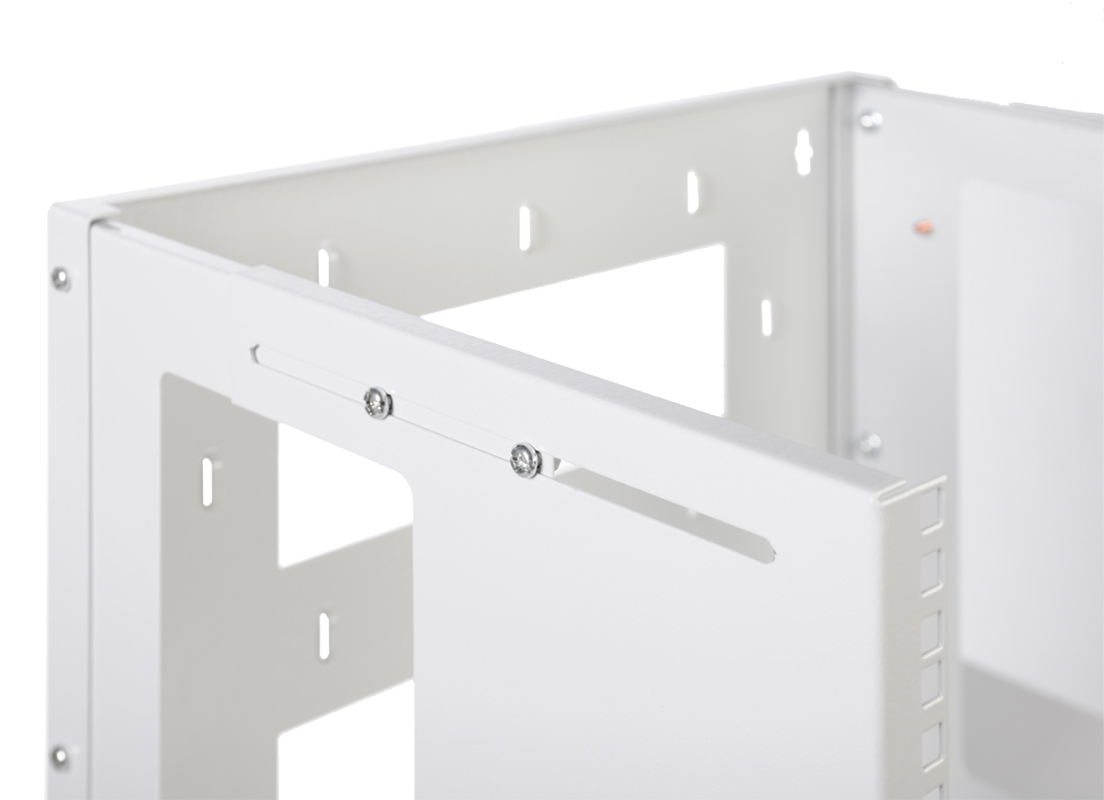  Кронштейн телекоммуникационный настенный 12U, регулируемая глубина 300-450 мм от ЦМО