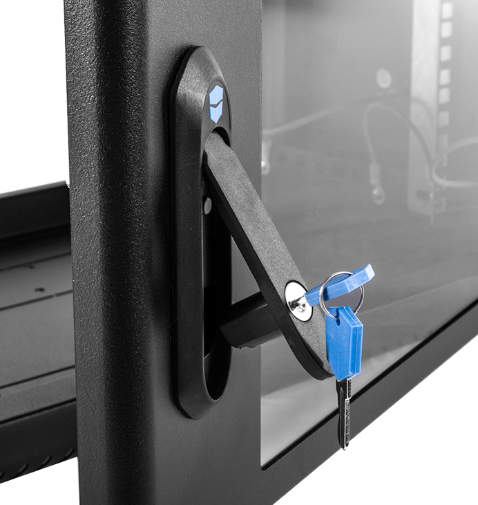 Шкаф телекоммуникационный настенный сварной 6U (600 × 360) съёмные стенки, дверь стекло, чёрный