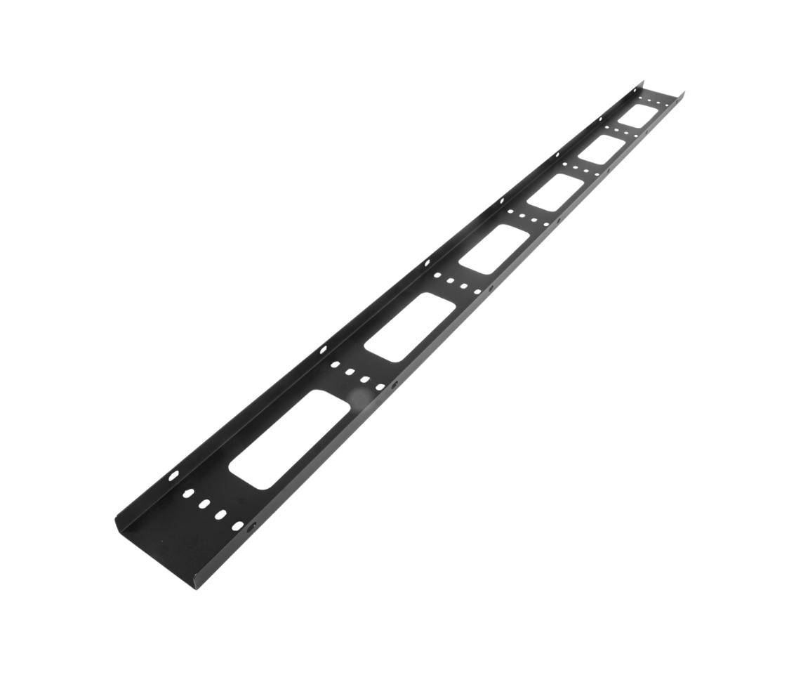  Вертикальный кабельный органайзер для стойки внешний с окнами, ширина 95мм 42U, цвет черный от ЦМО