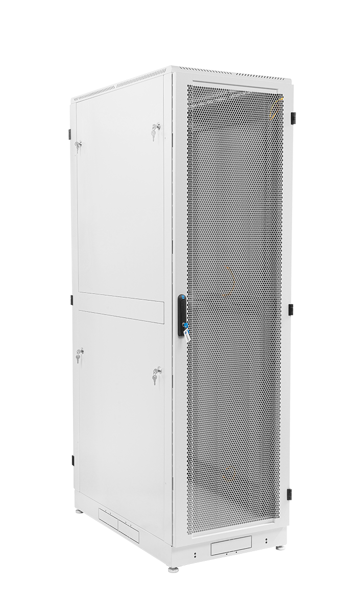Шкаф телекоммуникационный напольный 42U (600 × 1000) дверь перфорированная