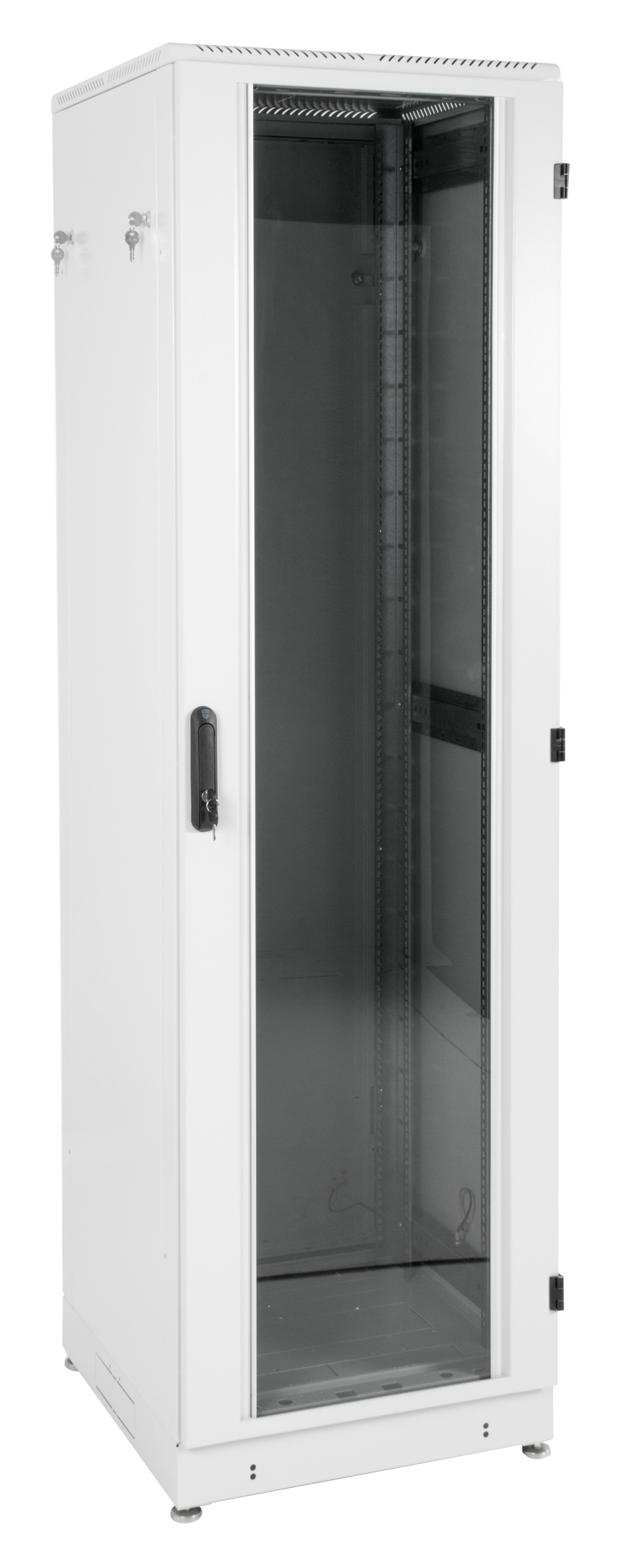 Шкаф телекоммуникационный напольный 48U (600 × 800) дверь стекло