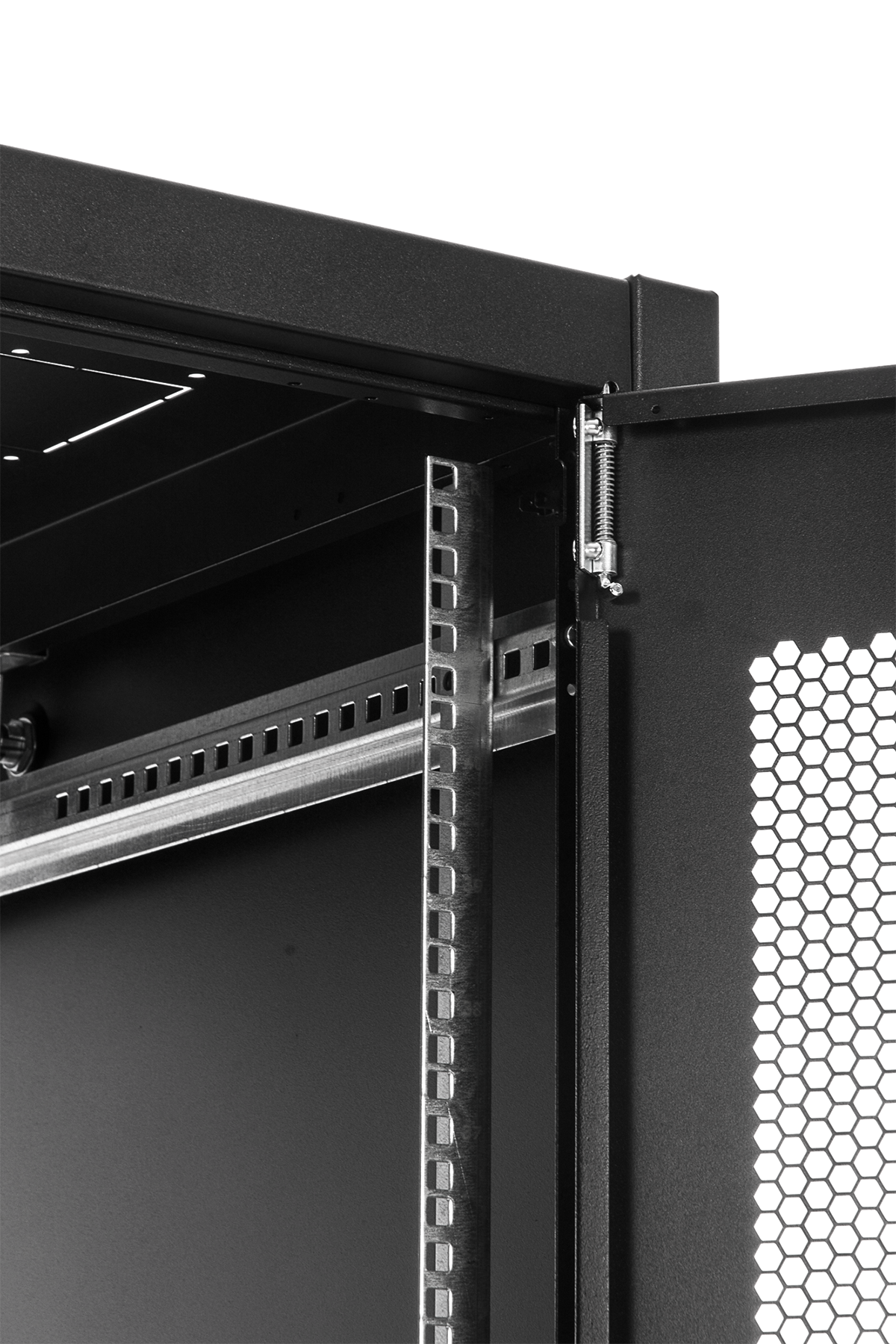 Шкаф телекоммуникационный напольный ЭКОНОМ 42U (600 × 1000) дверь перфорированная 2 шт., цвет черный от ЦМО