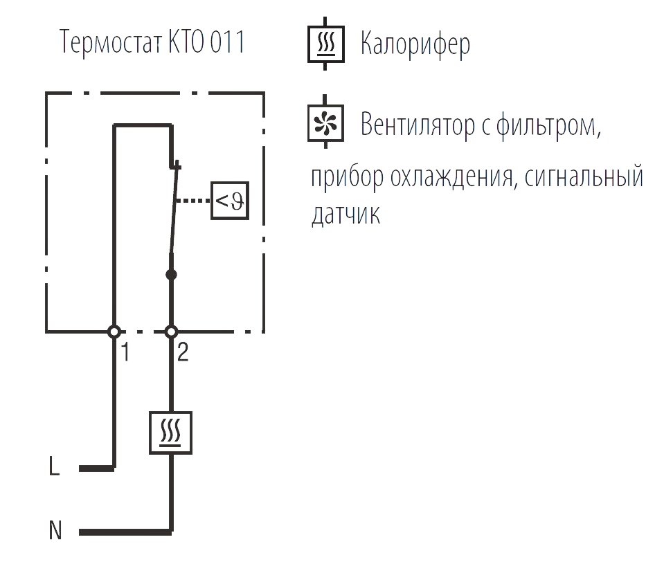 Терморегулятор (термостат) для нагревателя (-10/+50С) от ЦМО