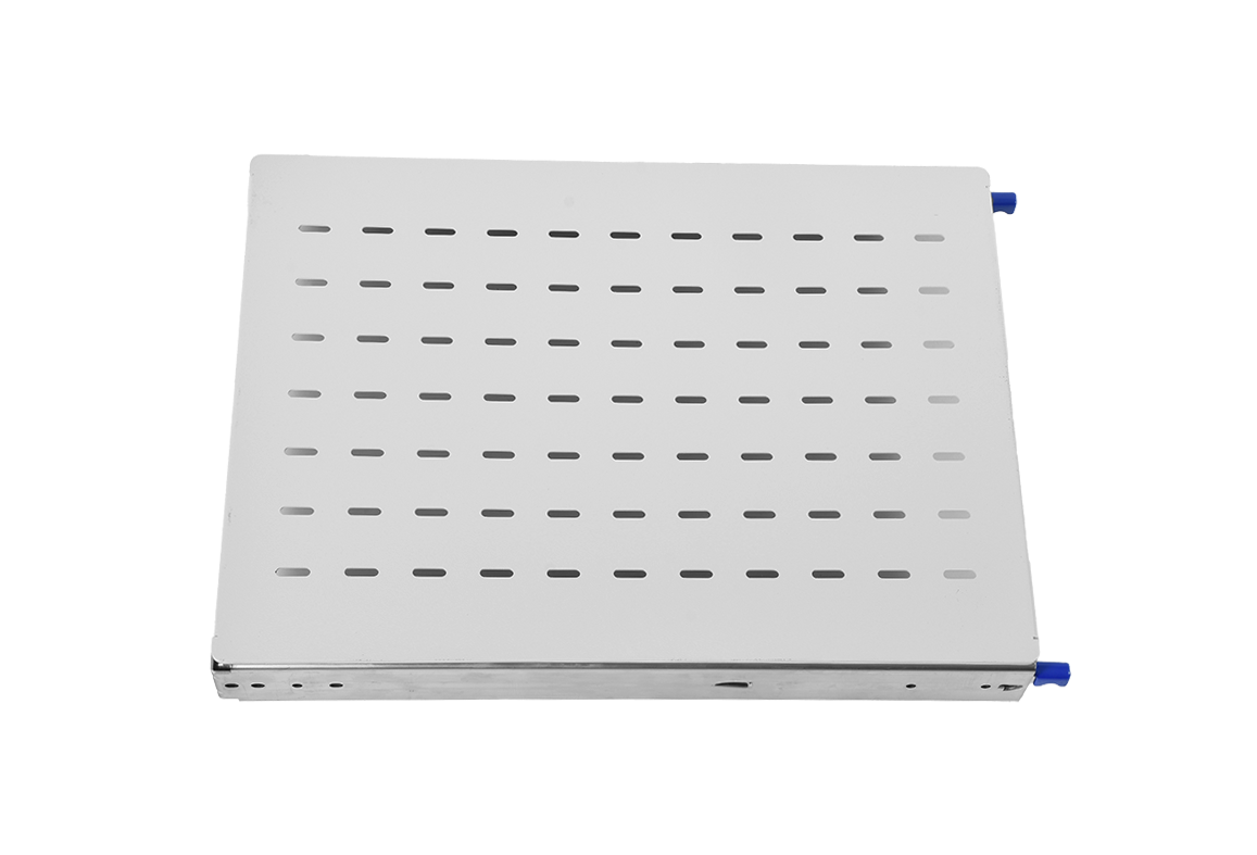 Полка усиленная с телескопическими направляющими грузоподъёмностью 150 кг, глубина 620 мм