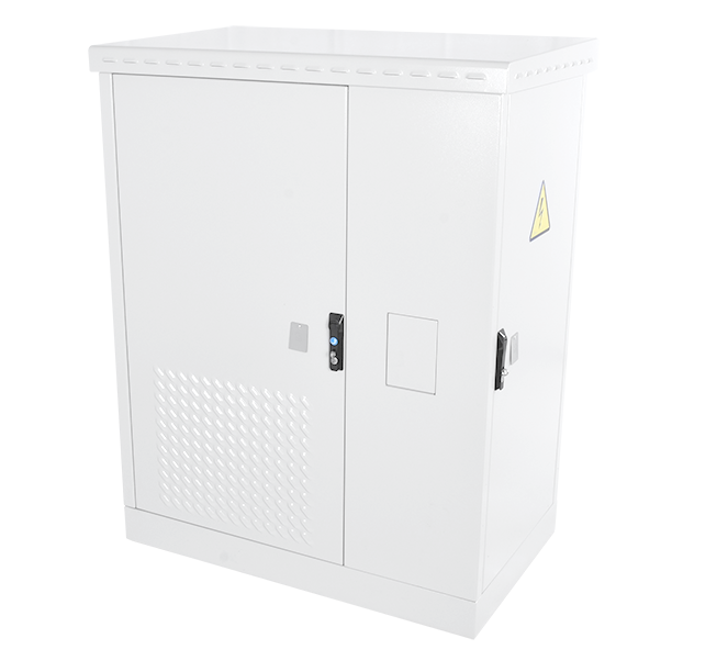 Шкаф уличный всепогодный напольный 30U (Ш1000 × Г900) с электроотсеком, три двери от ЦМО