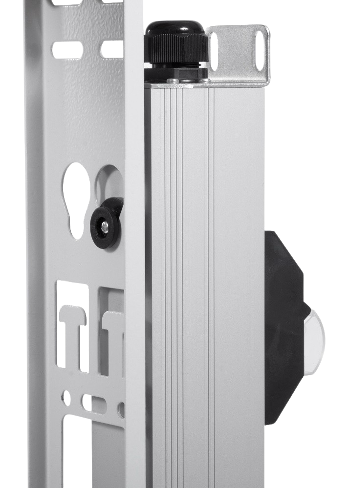 Упр. блок розеток с монит. Rem-MC1 2x2 S, 32A, алюм., 19", колодка от ЦМО