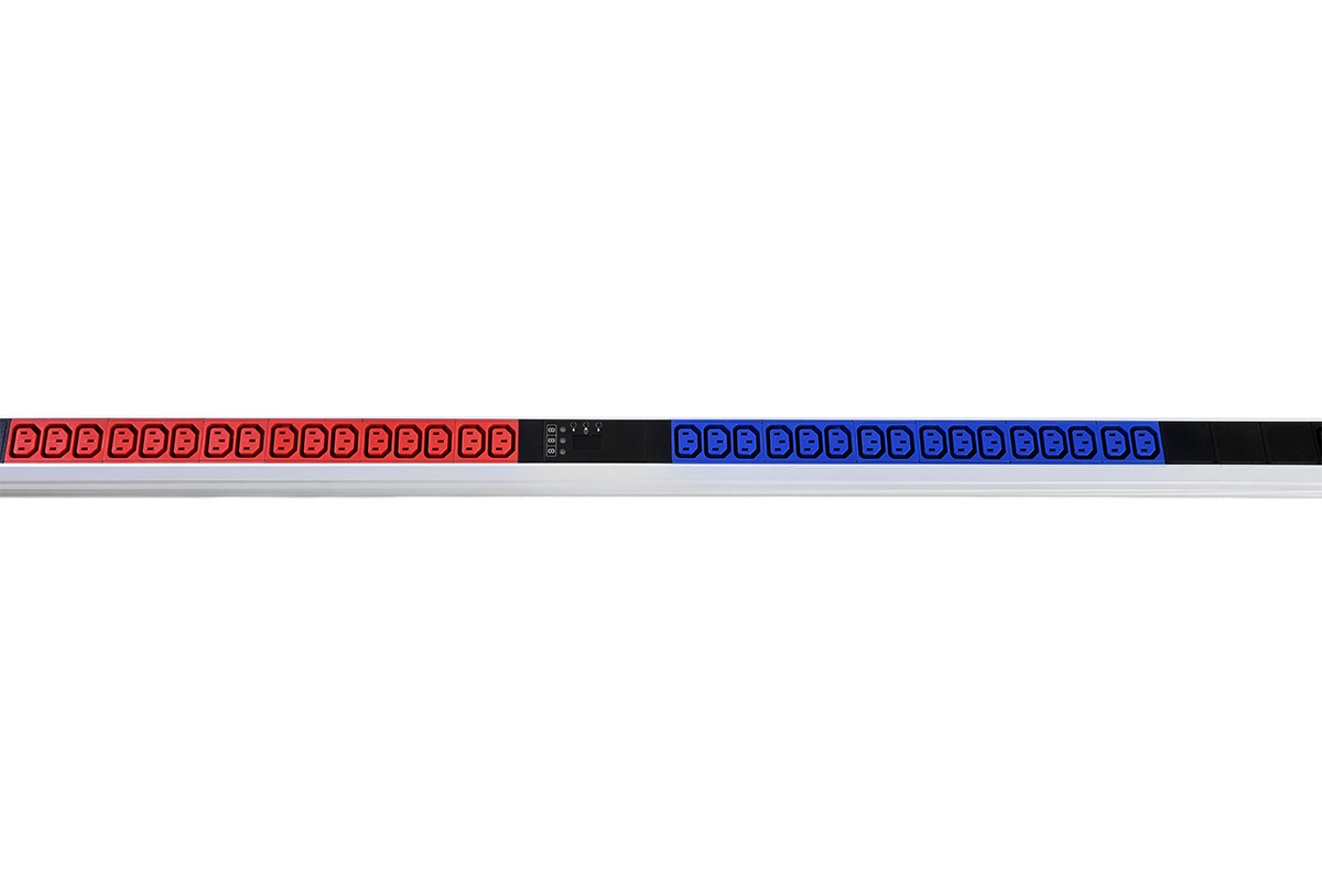 Упр. верт блок розеток, мониторинг, измерение, 3 фазы 16А, 36xC13, 1820 мм, вх IEC 309, шнур 3м