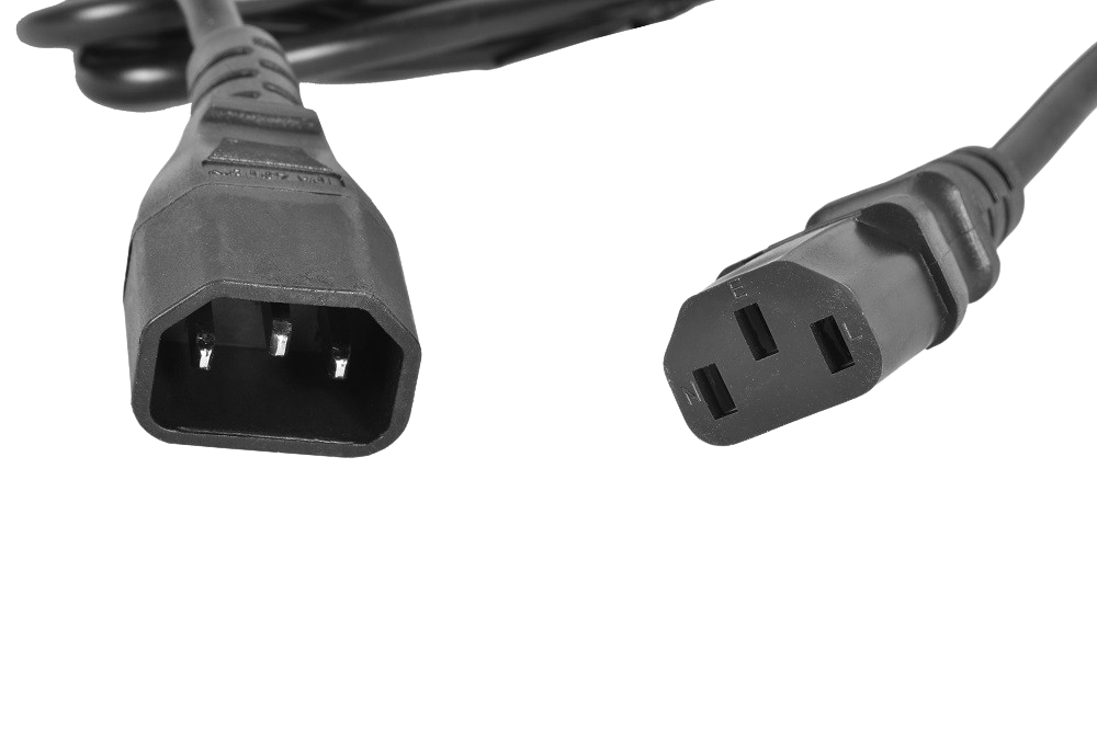 Шнур питания с заземлением IEC 60320 C13/IEC 60320 C14, 10 А / 250 В (3 × 1,0), длина 1,8 м от ЦМО