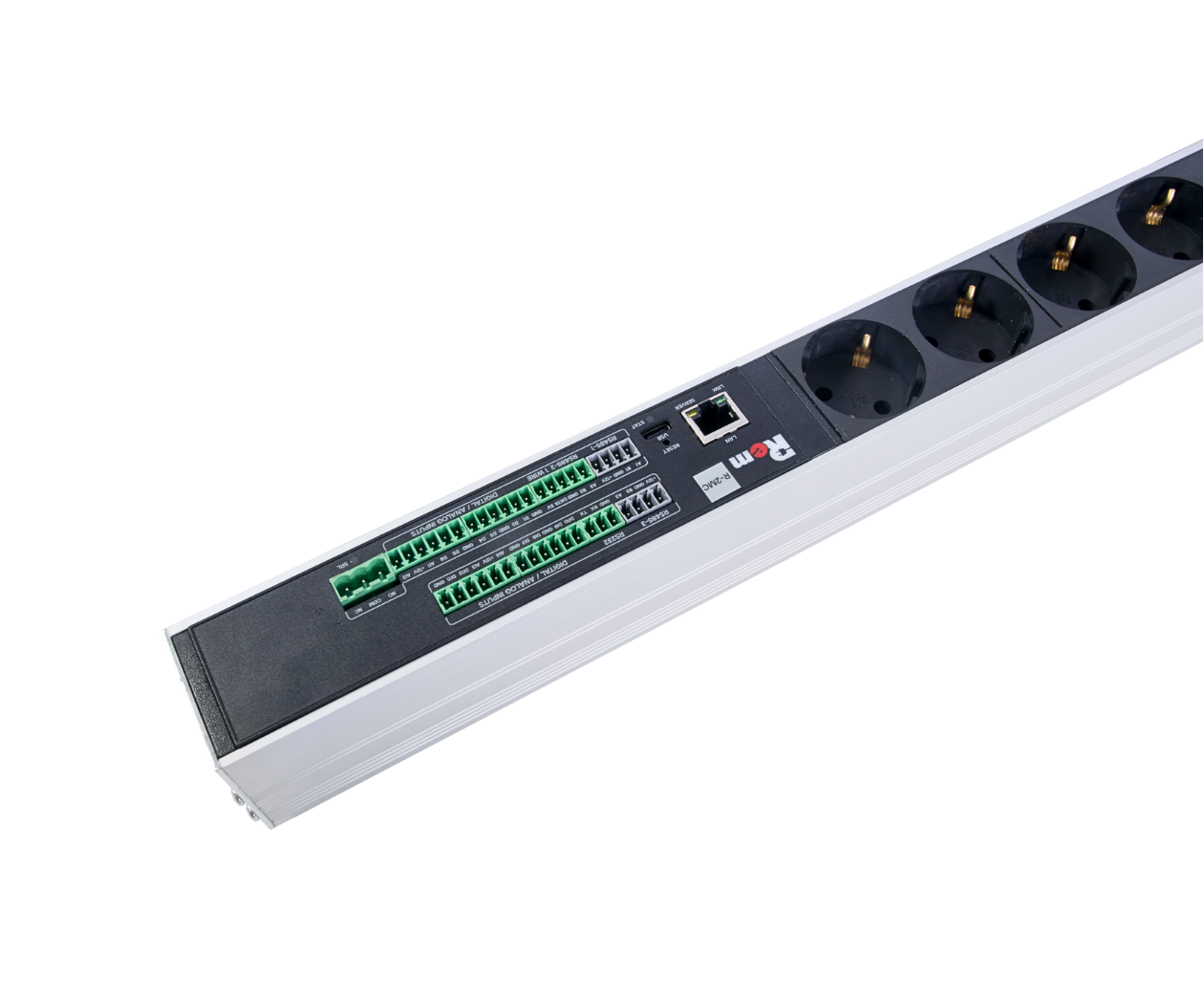 Верт блок розеток Rem-2MC, монит, измер, 1×32А, авт, 20S, 1420мм, шнур 3м IEC309