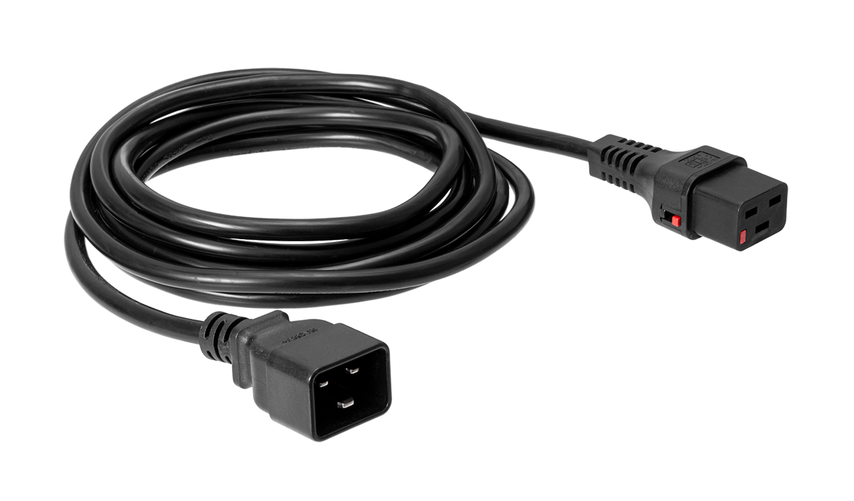 Шнур питания с заземлением IEC 60320 C19/IEC 60320 C20, 16 А / 250 В (3 × 1,5), длина 1,8 м